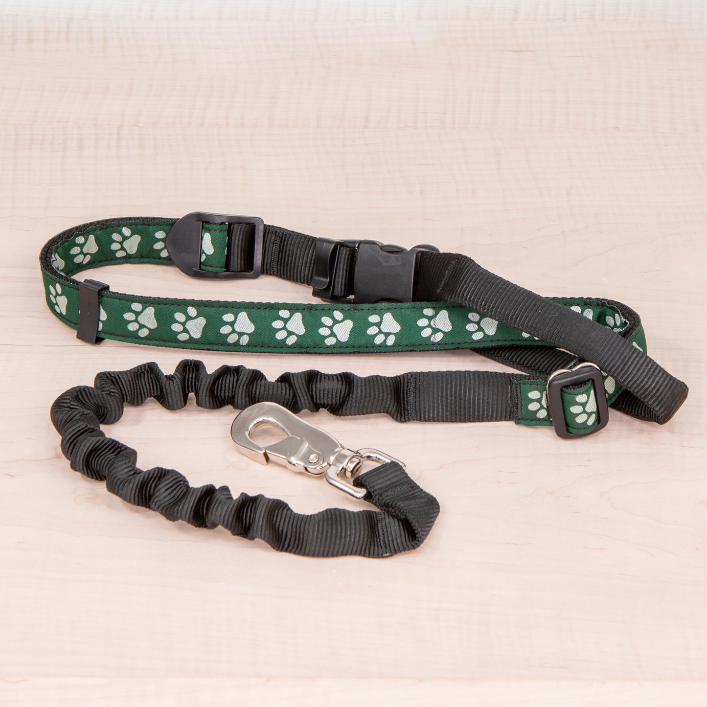 Super Bungee Leash - Reflective Paws Green