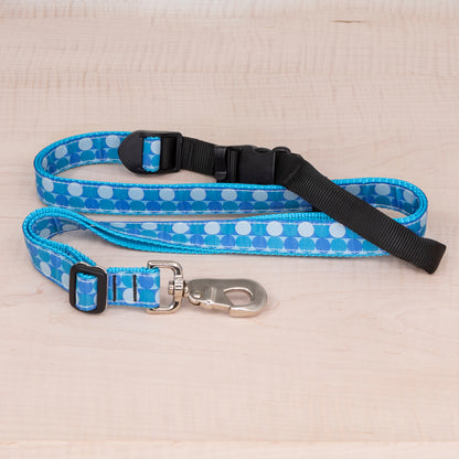 Sports Doggie Leash -  Aqua Dots