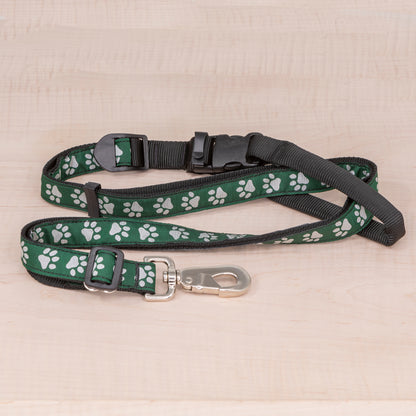 Sports Doggie Leash -  Reflective Paws Green