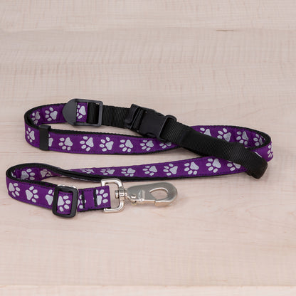 Sports Doggie Leash -  Reflective Paws Purple