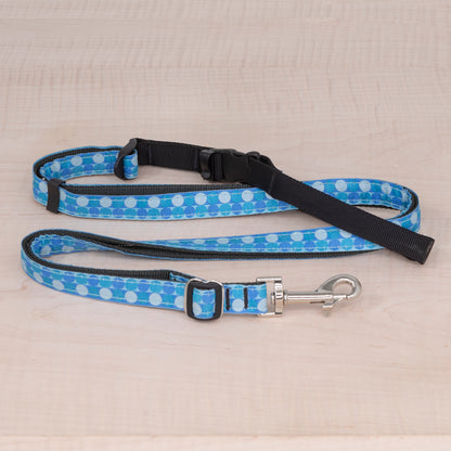 Sports Doggie Leash -  Aqua Dots