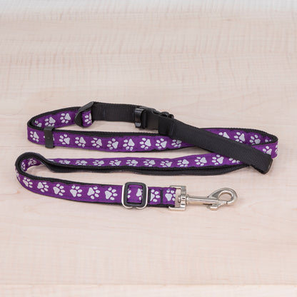 Sports Doggie Leash -  Reflective Paws Purple